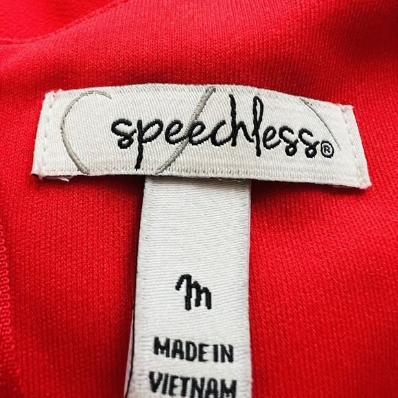 Speechless Red Floral Off Shoulder Ruffly Flowy Chiffon Dress - Medium - Picture 9 of 11